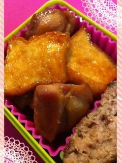 簡単♥鶏肉と厚揚げの焼き煮(弁当に☆)-レシピのメイン写真