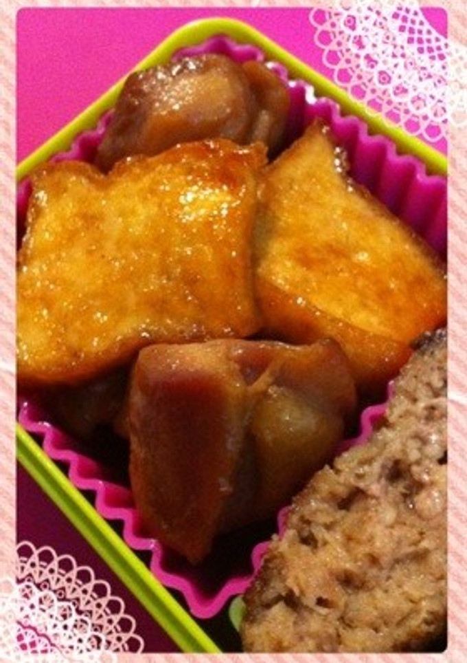 簡単♥鶏肉と厚揚げの焼き煮（弁当に☆）-レシピのメイン写真