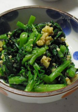 麹味噌と春菊のくるみ和え-レシピのメイン写真