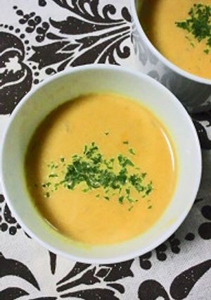 野菜パウダーでかぼちゃの豆乳ポタージュ-レシピのメイン写真