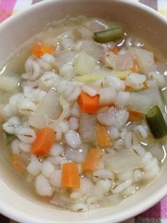 押し麦のほっこり生姜スープ-レシピのメイン写真