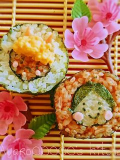 節分に☆簡単可愛い鬼&おたふく巻き寿司-レシピのメイン写真