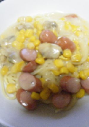 時短★あさりとウインナーのクリームパスタ-レシピのメイン写真