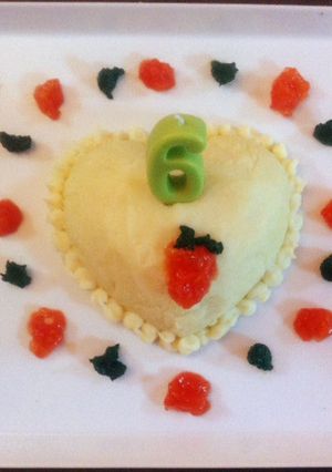 ハーフバースデーのケーキ【ごっくん期】-レシピのメイン写真