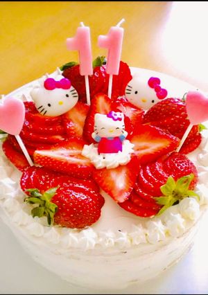 アメリカ★簡単★いちごのお誕生日ケーキ♬-レシピのメイン写真