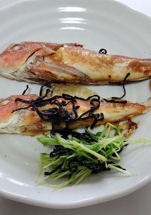 金頭カナガシラの塩焼き、塩こんぶプラス-レシピのメイン写真