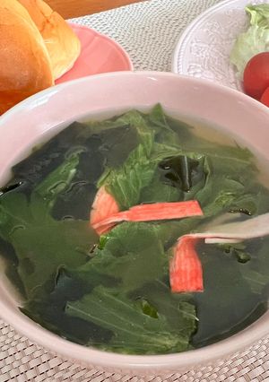 朝ご飯♡お1人様♡レタスたっぷりスープ♡-レシピのメイン写真