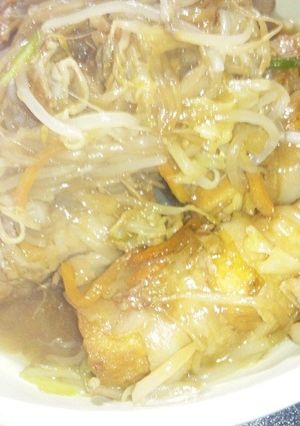節約肉巻き豆腐　くず野菜あんかけ-レシピのメイン写真