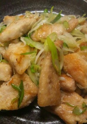 〈切り出し〉魚の切り身のネギ炒め-レシピのメイン写真