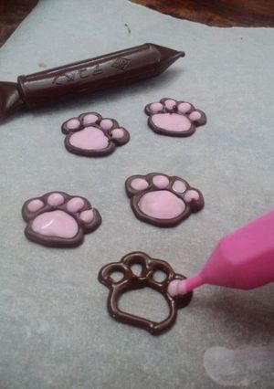 ケーキのデコレーションに●チョコ肉球●-レシピのメイン写真