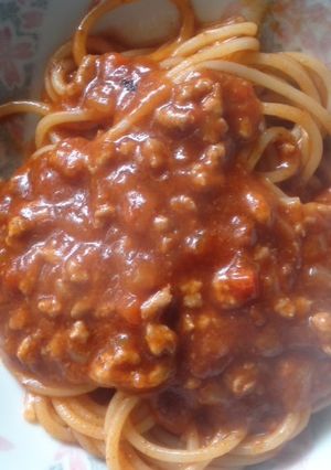 ひき肉たっぷりミートソース-レシピのメイン写真
