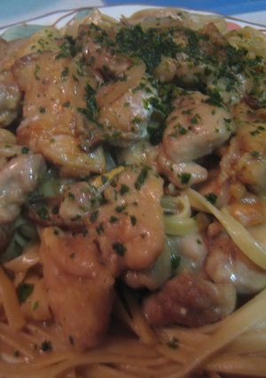 チキンマルサラ＆ポルチーニwithパスタ-レシピのメイン写真