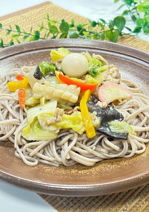 冷やし八宝菜あんかけ蕎麦-レシピのメイン写真
