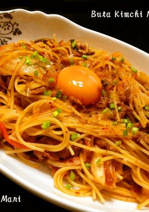 ＊豚キムチ納豆パスタ＊-レシピのメイン写真