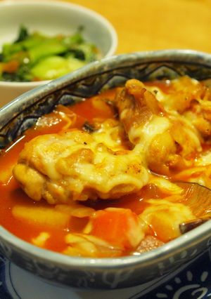 チキンのトマト煮グラタンスープ風-レシピのメイン写真