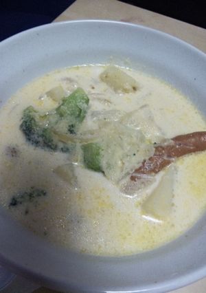 ゴロゴロ野菜のミルクスープ-レシピのメイン写真