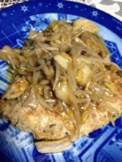 野菜あんかけ豚肉バーグ-レシピのメイン写真