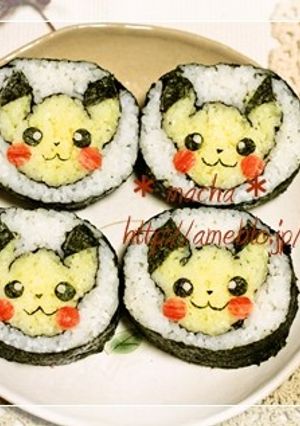ピカチュウの恵方巻き-レシピのメイン写真