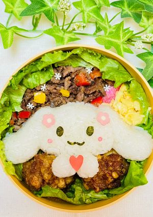 簡単☆キャラ弁☆シナモロールおにぎり弁当-レシピのメイン写真
