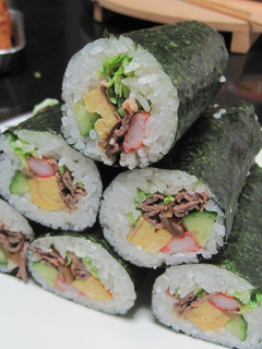 甘辛牛肉の恵方巻き♪-レシピのメイン写真