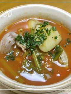 お肌も元気!砂肝トマトスープ-レシピのメイン写真