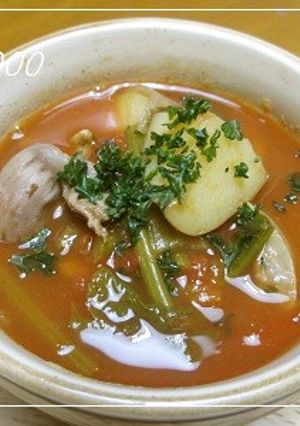 お肌も元気！砂肝トマトスープ-レシピのメイン写真