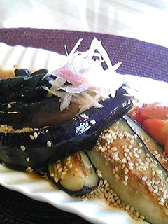 金ごまいりごまたっぷりナスの揚げ浸し-レシピのメイン写真