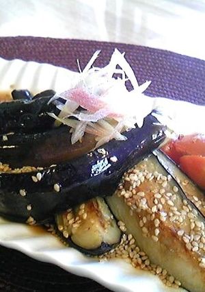 金ごまいりごまたっぷりナスの揚げ浸し-レシピのメイン写真
