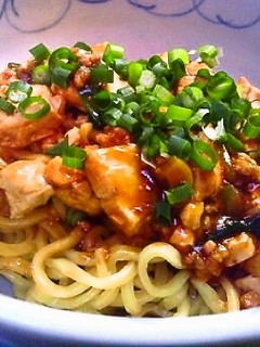 麻婆豆腐が余ったら!特製の汁無し麻婆麺-レシピのメイン写真