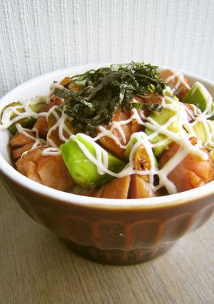 アボカド×ウインナーの山葵醤油丼-レシピのメイン写真