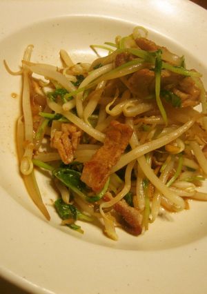 豆苗で❤豚肉のもやし炒め-レシピのメイン写真