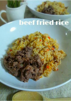 *牛肉ガーリック炒飯-レシピのメイン写真