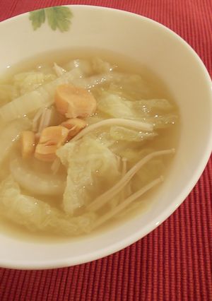 ほっと生姜＆干し貝柱の白菜スープ-レシピのメイン写真