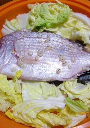 小鯛の塩麹蒸し-レシピのメイン写真