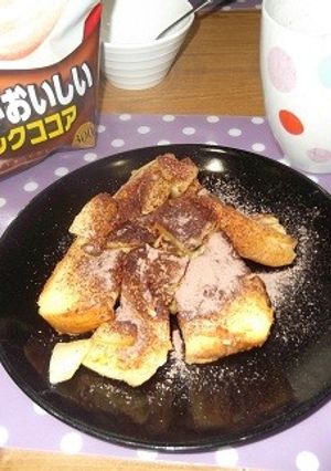 フレンチトーストココア掛け-レシピのメイン写真