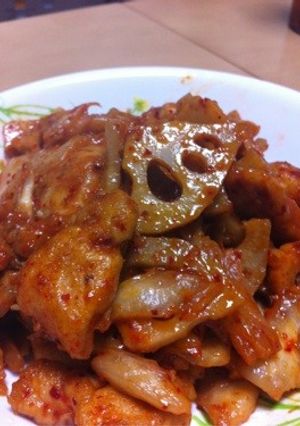 れんこんとササミのキムチ炒め-レシピのメイン写真