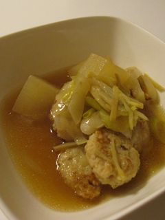 ☆簡単☆鶏つくねの長ネギ大根煮-レシピのメイン写真