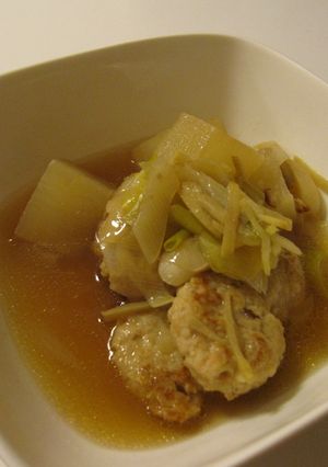 ☆簡単☆鶏つくねの長ネギ大根煮-レシピのメイン写真