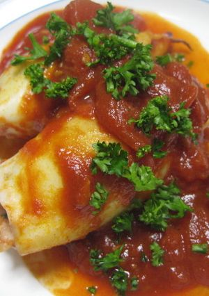 やりいかの詰め物のトマト煮-レシピのメイン写真