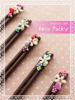 チョコペンde作る*お花のデコポッキー-レシピのメイン写真