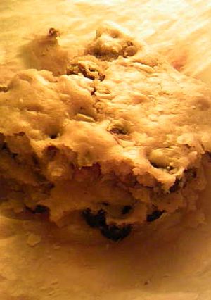 簡単：小豆と生クリームと練乳の焼きケーキ-レシピのメイン写真