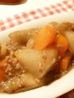 そぼろあんかけのあまから煮物.:*.゜☆-レシピのメイン写真