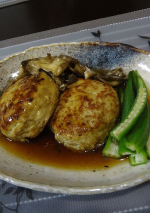 豆腐ハンバーグ　とろ～りきのこあんかけ-レシピのメイン写真