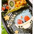 簡単キャラ弁☆仮面ライダーメテオ海苔弁