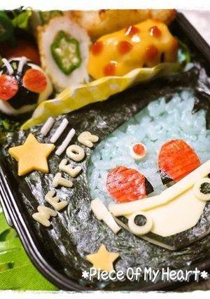 簡単キャラ弁☆仮面ライダーメテオ海苔弁-レシピのメイン写真