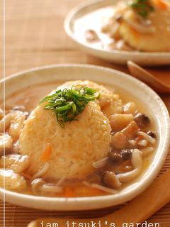 焼き卵かけごはんのキノコあんかけ-レシピのメイン写真