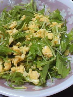 水菜と炒り卵-レシピのメイン写真