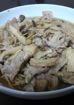 お肉ときのこがたっぷりラーメン-レシピのメイン写真