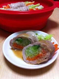 塩麹ポン酢で豚肉の野菜巻き♪-レシピのメイン写真