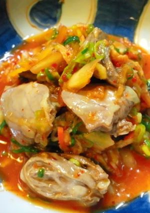 簡単！鶏ハツのキムチポン酢和え-レシピのメイン写真